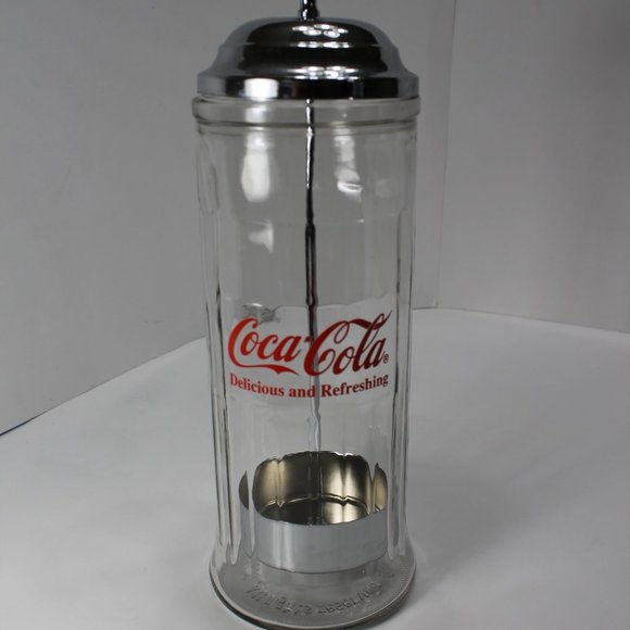 Coca-Cola Glass Straw Holder